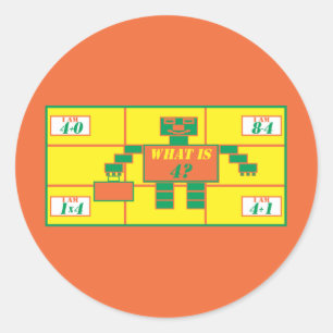 The Geometrics-Sticker-Rectangle-Age 4 Classic Round Sticker