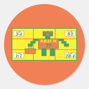 The Geometrics-Sticker-Rectangle-Age 7 Classic Round Sticker