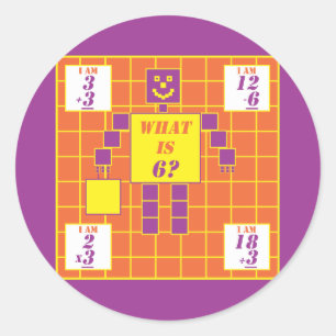 The Geometrics-Sticker-Square-Age 6 Classic Round Sticker