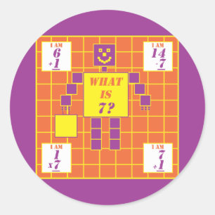 The Geometrics-Sticker-Square-Age 7 Classic Round Sticker