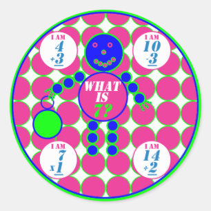 The Geometrics-Stickers-Circle-Age 7 Classic Round Sticker