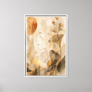 The Geometry of Breathing Earth | Luxury Neutral  Canvas Print