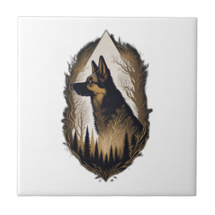 The German Shepherd 003 Ceramic Tile