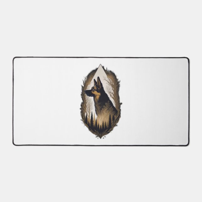 The German Shepherd 003  Desk Mat (Front)
