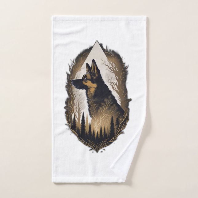 The German Shepherd 003 Hand Towel (Hand Towel)