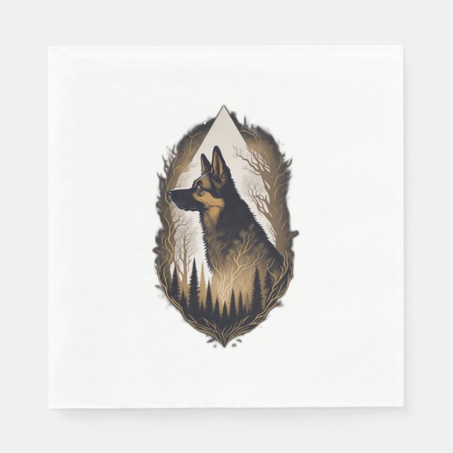 The German Shepherd 003  Napkin (Front)