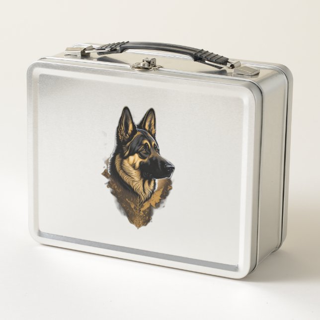 The German Shepherd 004  Metal Lunch Box (Front)