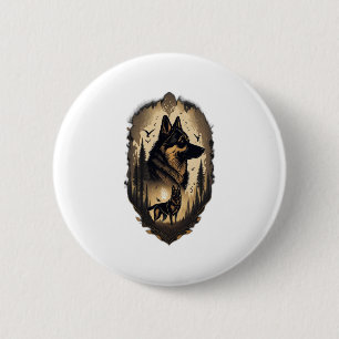 The German Shepherd 005  6 Cm Round Badge