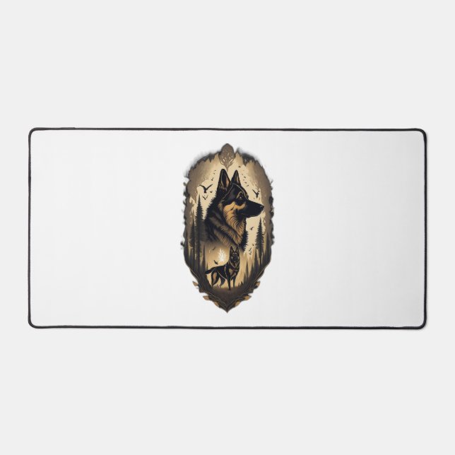 The German Shepherd 005  Desk Mat (Front)