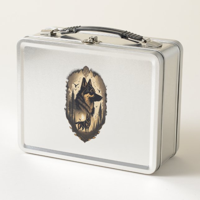 The German Shepherd 005  Metal Lunch Box (Front)