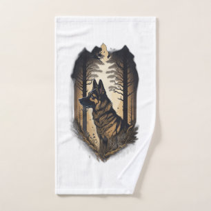 The German Shepherd 006  Hand Towel
