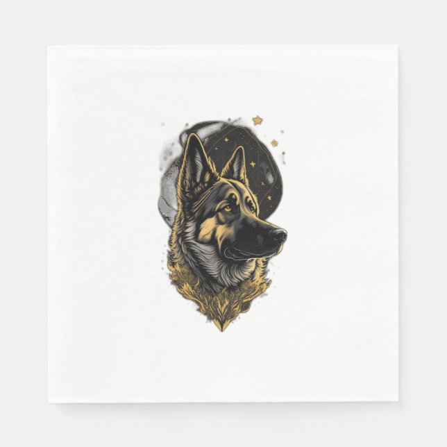The German Shepherd 007 Napkin (Front)