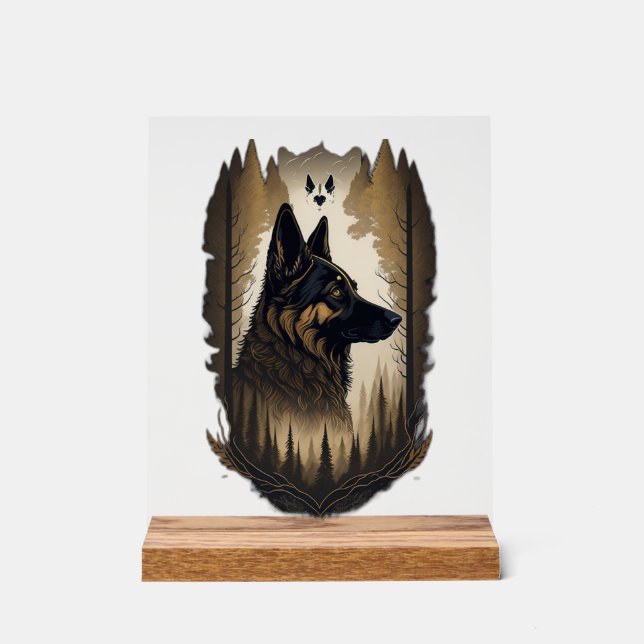 The German Shepherd 008  Acrylic Sign (Front)