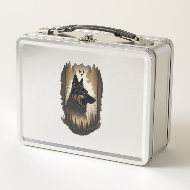 The German Shepherd 008  Metal Lunch Box (Front)