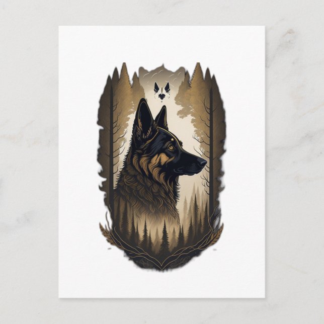 The German Shepherd 008  Postcard (Front)