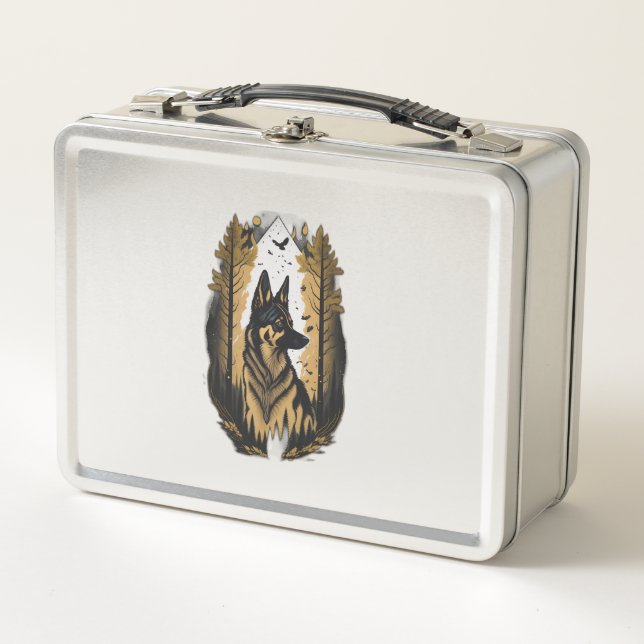The German Shepherd 009  Metal Lunch Box (Front)