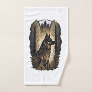 The German Shepherd 013  Hand Towel