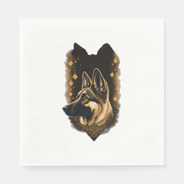 The German Shepherd 013  Napkin (Front)