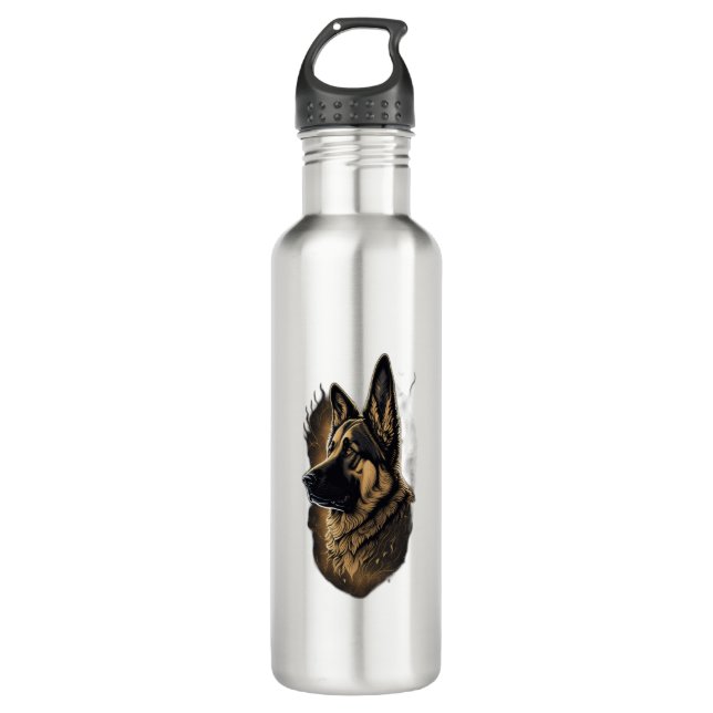 The German Shepherd   710 Ml Water Bottle (Front)