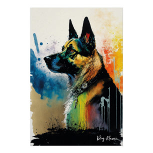 The German Shepherd Dog - Composition 001 Poster