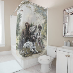 The German Shorthaired Pointer or Deutsch Kurzhaar Shower Curtain