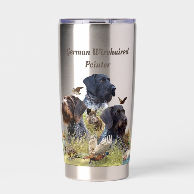 The German Wirehaired Pointer Insulated Tumbler (Front)