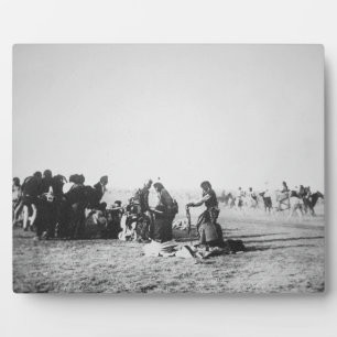The Ghost Dance, South Dakota, 1890 (b/w photo) Plaque