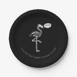 The Ghost Flamingo Paper Plate