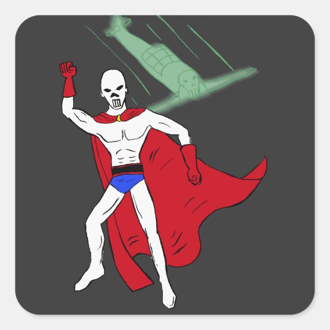 The Ghost - Golden Age Super Hero Square Sticker (Front)