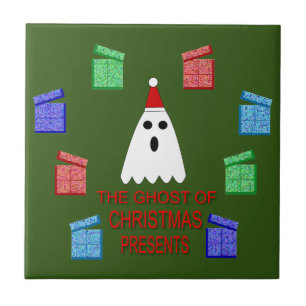 The Ghost of Christmas Presents Funny Ceramic Tile