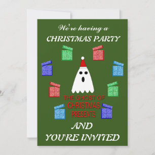 The Ghost of Christmas Presents Funny Custom Invitation
