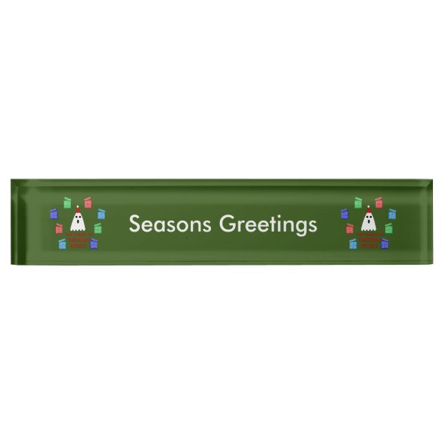 The Ghost of Christmas Presents Funny Custom Nameplate (Front)