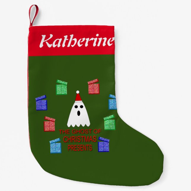 The Ghost of Christmas Presents Funny Custom Small Christmas Stocking (Front)
