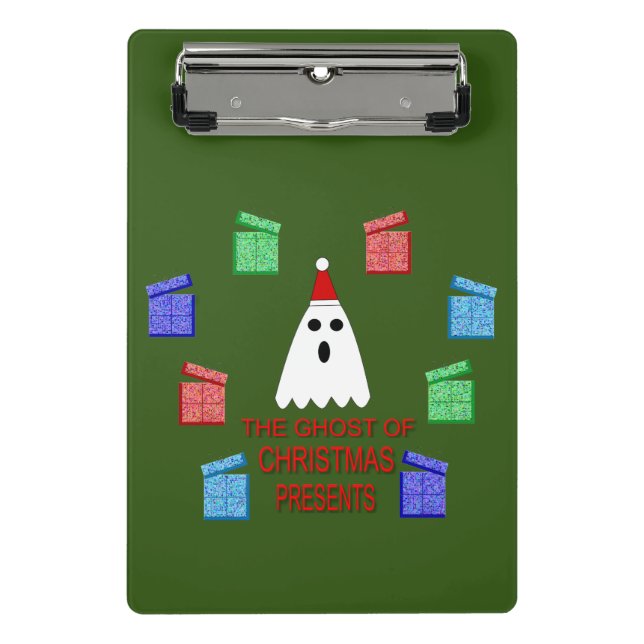 The Ghost of Christmas Presents Funny Mini Clipboard (Front)