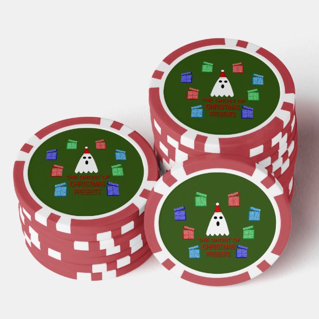 The Ghost of Christmas Presents Funny Poker Chips (Stack)