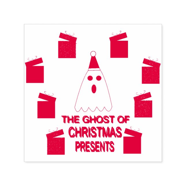 The Ghost of Christmas Presents Funny Self-inking Stamp (Design)
