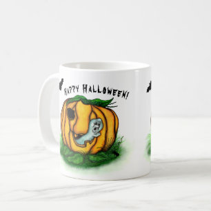The Ghost of Halloween , Bat , Ghost and Spider Coffee Mug