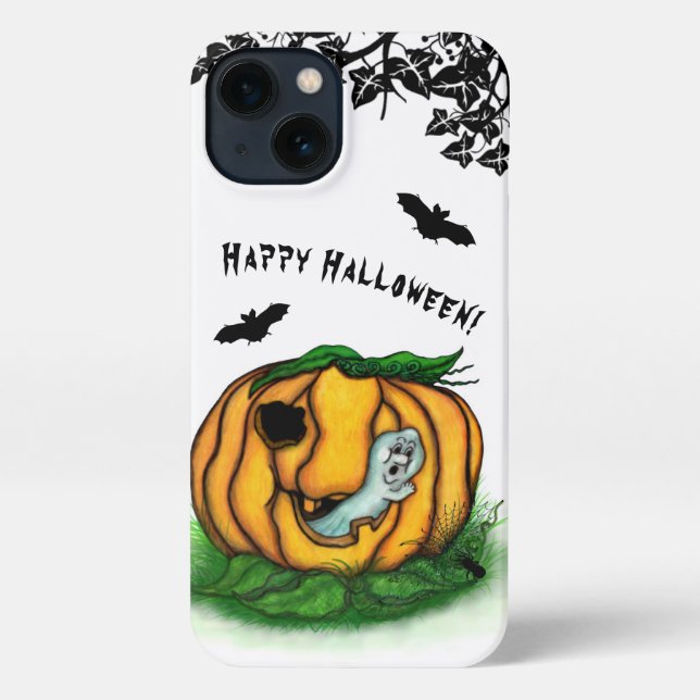 The Ghost of Halloween , Bat , Ghost and Spider iPhone Case (Back)