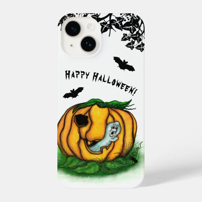 The Ghost of Halloween , Bat , Ghost and Spider iPhone Case (Back)