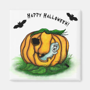 The Ghost of Halloween , Bat , Ghost and Spider Magnet