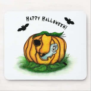 The Ghost of Halloween , Bat , Ghost and Spider Mouse Pad