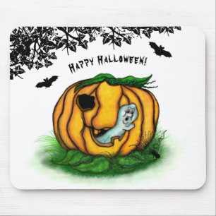 The Ghost of Halloween , Bat , Ghost and Spider Mouse Pad