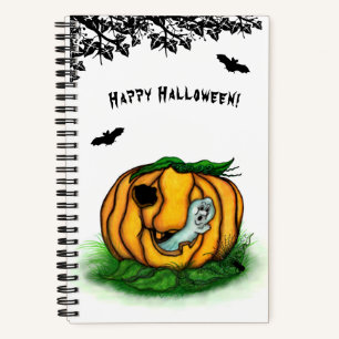 The Ghost of Halloween , Bat , Ghost and Spider Notebook