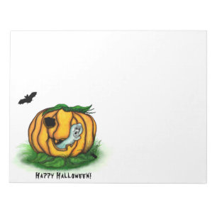 The Ghost of Halloween , Bat , Ghost and Spider Notepad