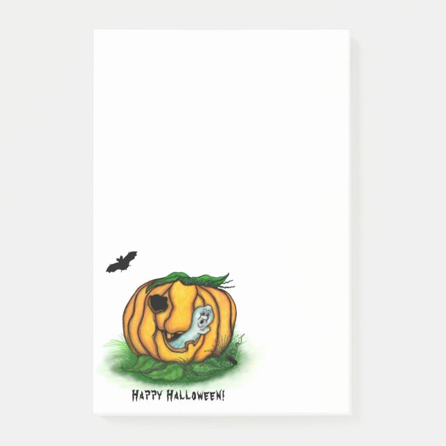 The Ghost of Halloween , Bat , Ghost and Spider Post-it Notes (Front)