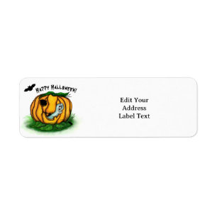 The Ghost of Halloween , Bat , Ghost and Spider Return Address Label