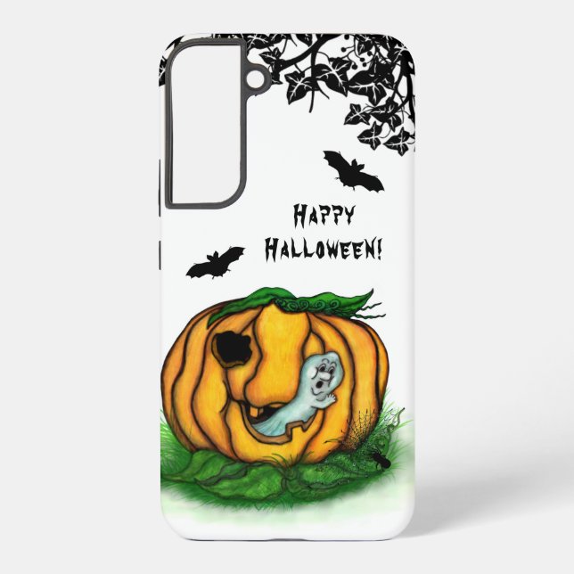 The Ghost of Halloween , Bat , Ghost and Spider Samsung Galaxy S22+ Case (Back)