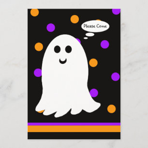 The Ghost of Halloween Birthday Party Invitation