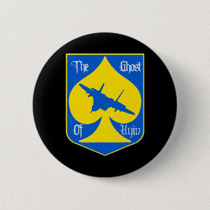 The Ghost Of Kyiv Kiev Ukraine Ace Fighter Pilot  6 Cm Round Badge