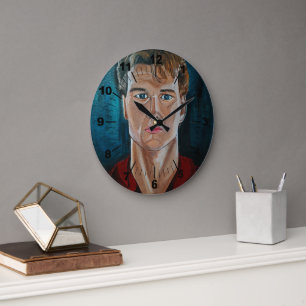 The Ghost Painting by Alfred Fox Large Clock